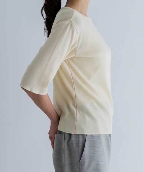 tシャツ MEYAME/メヤメ　リブハーフスリーブTEE　RIB HALF SLEEVE TEE レディース MEYAME/メヤメ リブハーフスリーブTEE RIB HALF SLEEVE TEE（T