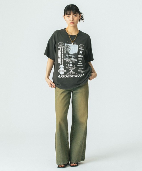 ROSE BUD(ローズバッド)の「(GENE HEAVENS)RAJASTHAN PHOTGRAPH TEE(Tシャツ/カットソー・レディース・ホワイト/ブラック・ONE SIZE)」の3枚目の写真