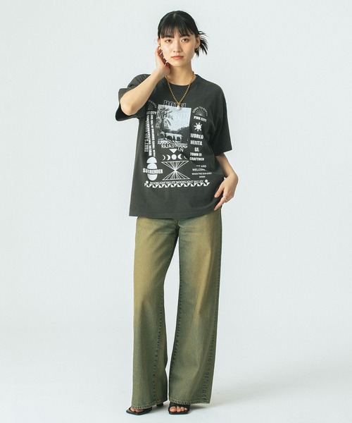 ROSE BUD(ローズバッド)の「(GENE HEAVENS)RAJASTHAN PHOTGRAPH TEE(Tシャツ/カットソー・レディース・ホワイト/ブラック・ONE SIZE)」の4枚目の写真