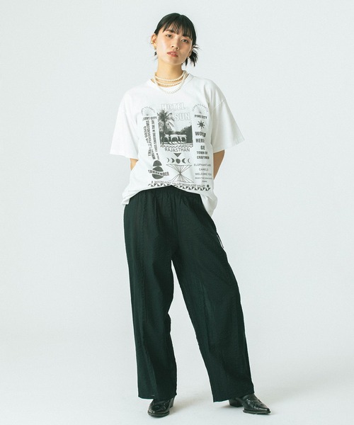 ROSE BUD(ローズバッド)の「(GENE HEAVENS)RAJASTHAN PHOTGRAPH TEE(Tシャツ/カットソー・レディース・ホワイト/ブラック・ONE SIZE)」の7枚目の写真