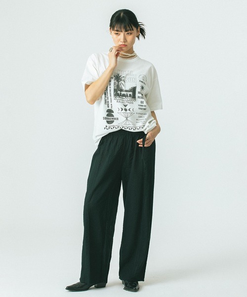 ROSE BUD(ローズバッド)の「(GENE HEAVENS)RAJASTHAN PHOTGRAPH TEE(Tシャツ/カットソー・レディース・ホワイト/ブラック・ONE SIZE)」の8枚目の写真