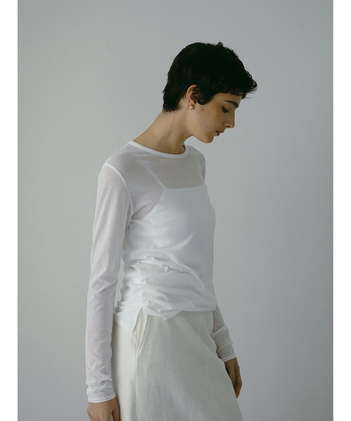 HER.（ハー）の「シアーカットソー（Tシャツ/カットソー・レディース・オフホワイト・フリー）」の3枚目の写真