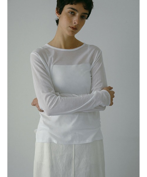 HER.（ハー）の「シアーカットソー（Tシャツ/カットソー・レディース・オフホワイト・フリー）」の4枚目の写真