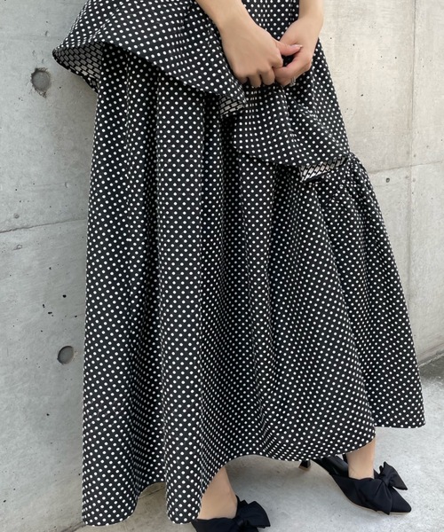 値下げしました♪Rosy luce ジャガードフリルドレス ジャガードフリルドレス（ワンピース）｜Rosy luce（ロージールーチェ