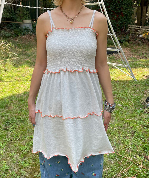 HELLO.SANFRANCISCO（ハローサンフランシスコ）の「【HELLO.SANFRANCISCO/ハローサンフランシスコ】クロシェボレロ付きキャミチュニックワンピ（チュニック・レディース・アイボリー/ブラック・ONE SIZE）」の13枚目の写真