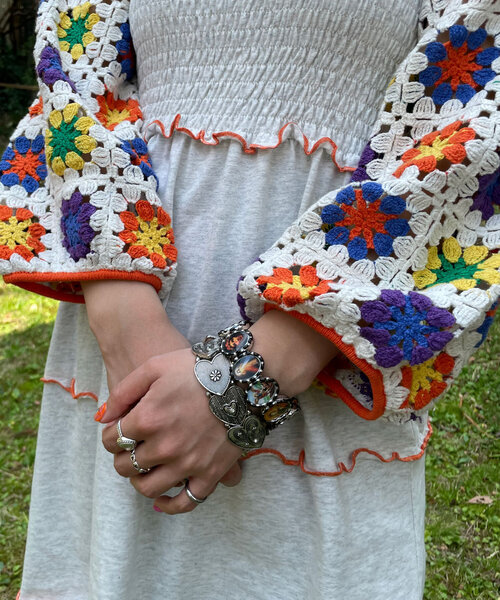 HELLO.SANFRANCISCO（ハローサンフランシスコ）の「【HELLO.SANFRANCISCO/ハローサンフランシスコ】クロシェボレロ付きキャミチュニックワンピ（チュニック・レディース・アイボリー/ブラック・ONE SIZE）」の17枚目の写真