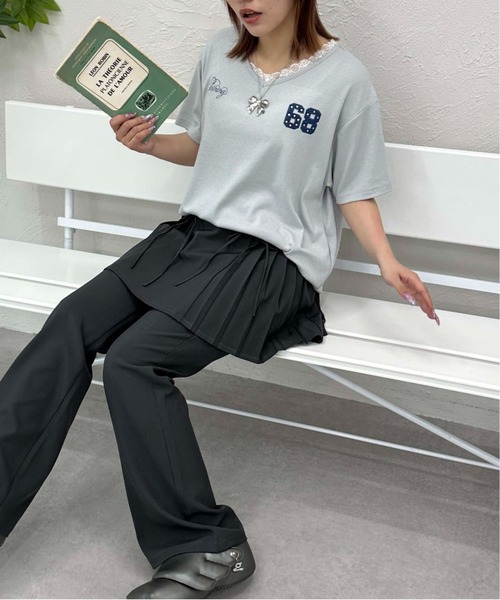 いラインアップ セール】ハートジャガードユニフォームT（Tシャツ/カットソー トップス