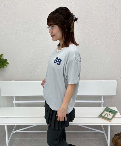セール】ハートジャガードユニフォームT（Tシャツ/カットソー