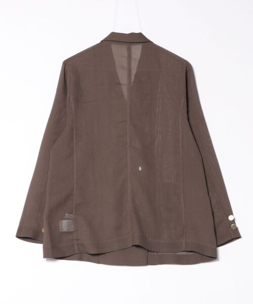 VICKY（ビッキー）の「メッシュダブルテーラージャケット≪手洗い可能≫（テーラードジャケット・レディース・ブラウン/ブラック・M）」の3枚目の写真