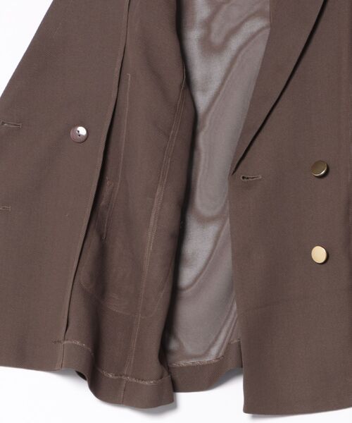 VICKY（ビッキー）の「メッシュダブルテーラージャケット≪手洗い可能≫（テーラードジャケット・レディース・ブラウン/ブラック・M）」の4枚目の写真