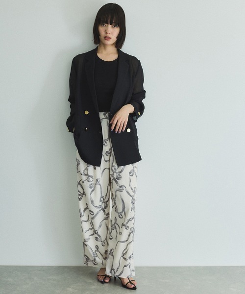 VICKY（ビッキー）の「メッシュダブルテーラージャケット≪手洗い可能≫（テーラードジャケット・レディース・ブラウン/ブラック・M）」の16枚目の写真