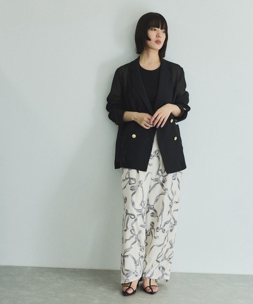 VICKY（ビッキー）の「メッシュダブルテーラージャケット≪手洗い可能≫（テーラードジャケット・レディース・ブラウン/ブラック・M）」の18枚目の写真