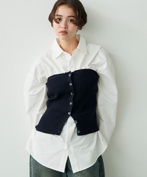 Pastel oversized regular collar shirt / パステルオーバーサイズレギュラーカラーシャツ