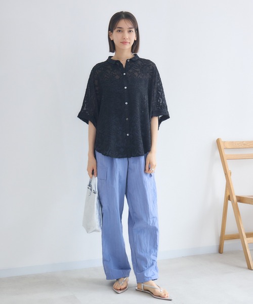 KATHARINE ROSS（キャサリンロス）の「【KATHARINE ROSS】ナイロンワッシャーカーゴパンツ（カーゴパンツ・レディース・ブラック/ブルーグレー・MEDIUM）」の3枚目の写真