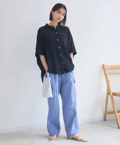 KATHARINE ROSS（キャサリンロス）の「【KATHARINE ROSS】ナイロンワッシャーカーゴパンツ（カーゴパンツ・レディース・ブラック/ブルーグレー・MEDIUM）」の5枚目の写真