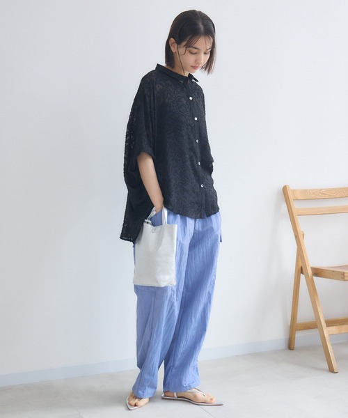 KATHARINE ROSS（キャサリンロス）の「【KATHARINE ROSS】ナイロンワッシャーカーゴパンツ（カーゴパンツ・レディース・ブラック/ブルーグレー・MEDIUM）」の6枚目の写真