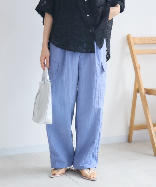 KATHARINE ROSS（キャサリンロス）の「【KATHARINE ROSS】ナイロンワッシャーカーゴパンツ（カーゴパンツ・レディース・ブラック/ブルーグレー・MEDIUM）」の7枚目の写真