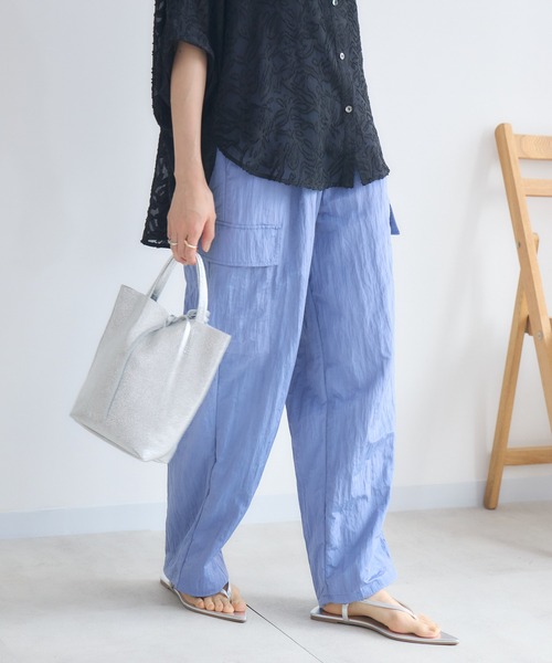 KATHARINE ROSS（キャサリンロス）の「【KATHARINE ROSS】ナイロンワッシャーカーゴパンツ（カーゴパンツ・レディース・ブラック/ブルーグレー・MEDIUM）」の8枚目の写真