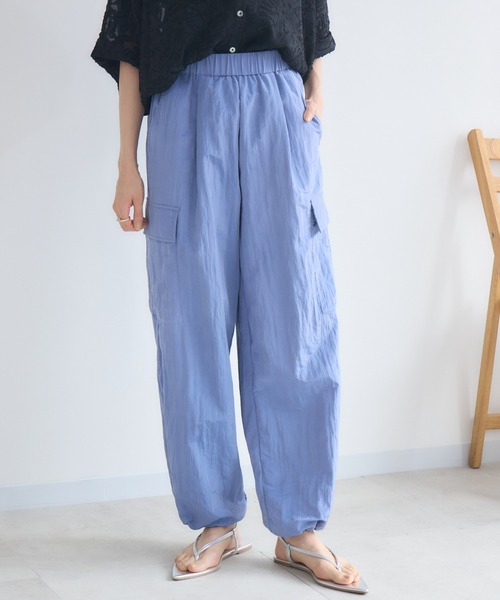 KATHARINE ROSS（キャサリンロス）の「【KATHARINE ROSS】ナイロンワッシャーカーゴパンツ（カーゴパンツ・レディース・ブラック/ブルーグレー・MEDIUM）」の9枚目の写真