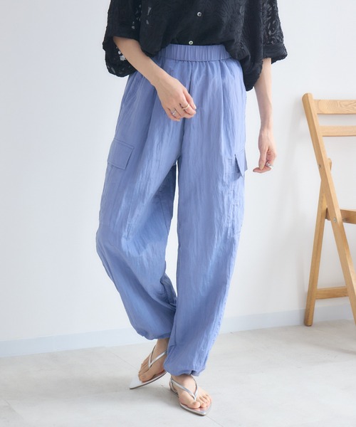 KATHARINE ROSS（キャサリンロス）の「【KATHARINE ROSS】ナイロンワッシャーカーゴパンツ（カーゴパンツ・レディース・ブラック/ブルーグレー・MEDIUM）」の10枚目の写真