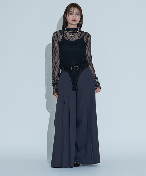 Ellno de Mavie（エルノデメヴィ）の「デザインシアートップス（Tシャツ/カットソー・レディース・ブラック/ブルーグレー/ブラック系その他・FREE）」の8枚目の写真