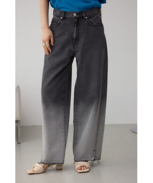 AZUL by moussy（アズールバイマウジー）の「【サイズ,身長別画像あり】AZUL DENIM グラデーションワイドデニム　春服　夏服　秋服　体系カバー　動画あり（デニムパンツ・レディース・ブラック・SMALL/MEDIUM）」の22枚目の写真