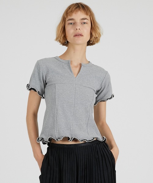 PRANK PROJECT(プランクプロジェクト)の「チェーンヘムトップ / Chain Hem Top(その他トップス・レディース・ブラック/イエロー/チャコールグレー・FREE)」の21枚目の写真