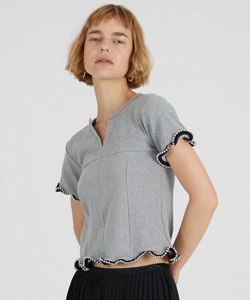 PRANK PROJECT(プランクプロジェクト)の「チェーンヘムトップ / Chain Hem Top(その他トップス・レディース・ブラック/イエロー/チャコールグレー・FREE)」の22枚目の写真