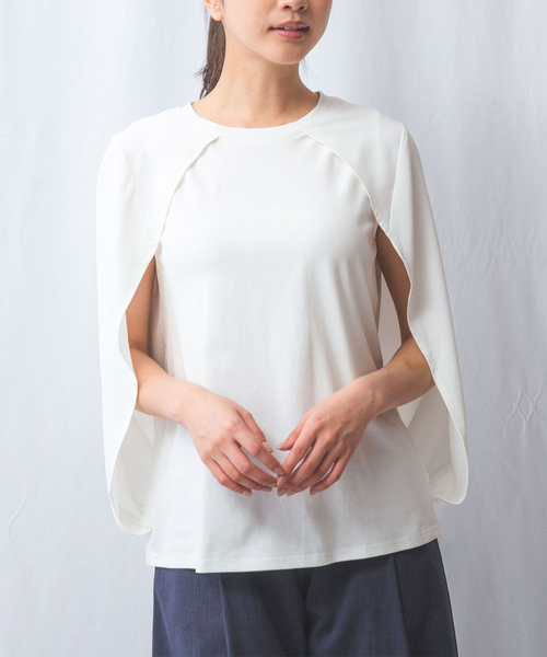 セール】【NARACAMICIE】マントデザインカットソー（Tシャツ