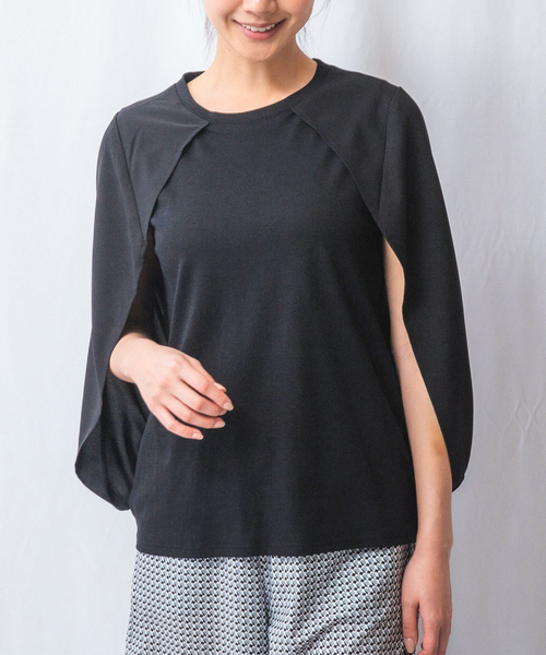 ナラカミーチェ（NARACAMICIE）/【NARACAMICIE】マントデザインカットソー セール】【NARACAMICIE】マントデザインカットソー（Tシャツ