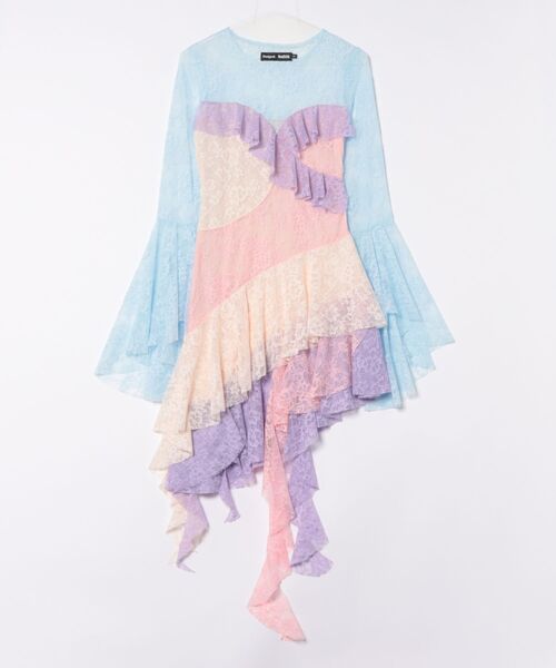 Desigual maria Escote マリアエスコテ　ロング　ワンピース デシグアル Desigual Maria Escote スリット フリルワンピース