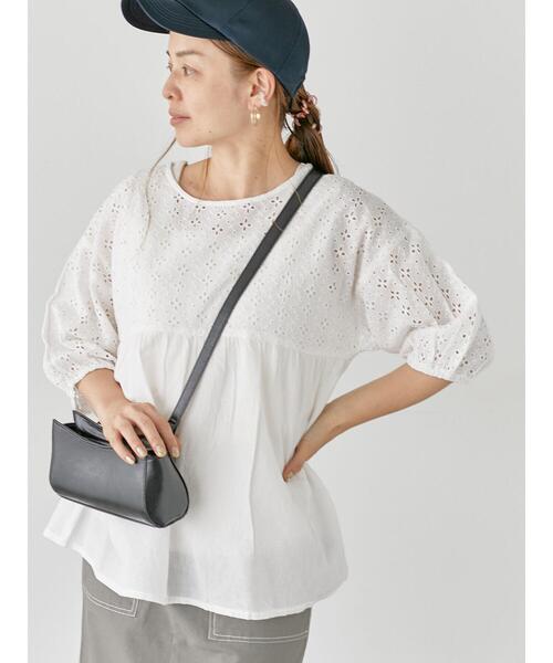 Lugnoncure（ルノンキュール）の「【INDIA made】シフリー刺繍切替ブラウス（シャツ/ブラウス・レディース・オフホワイト/ブラック・F）」の2枚目の写真