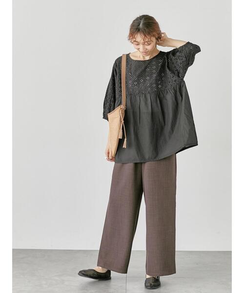 Lugnoncure（ルノンキュール）の「【INDIA made】シフリー刺繍切替ブラウス（シャツ/ブラウス・レディース・オフホワイト/ブラック・F）」の12枚目の写真