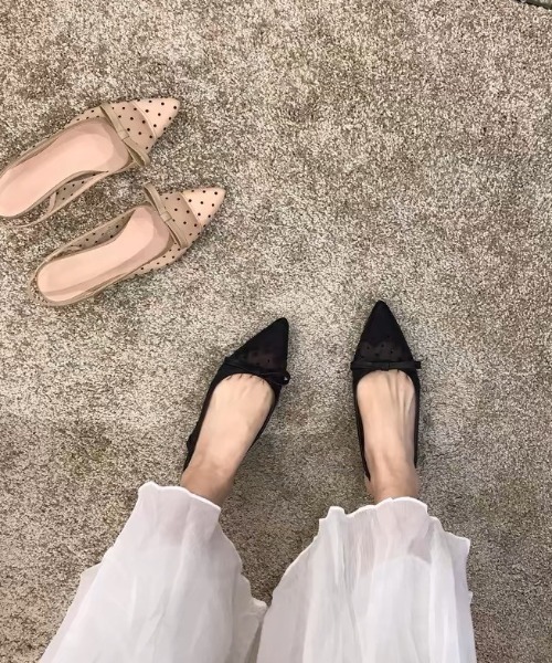 mebole（メボレ）の「ドットリボンシースルーサンダル（サンダル・レディース・アイボリー/ブラック・SMALL/MEDIUM/LARGE）」の10枚目の写真