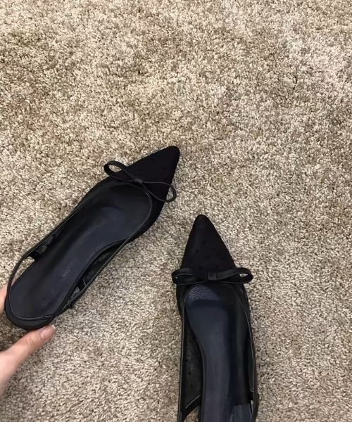 mebole（メボレ）の「ドットリボンシースルーサンダル（サンダル・レディース・アイボリー/ブラック・SMALL/MEDIUM/LARGE）」の12枚目の写真
