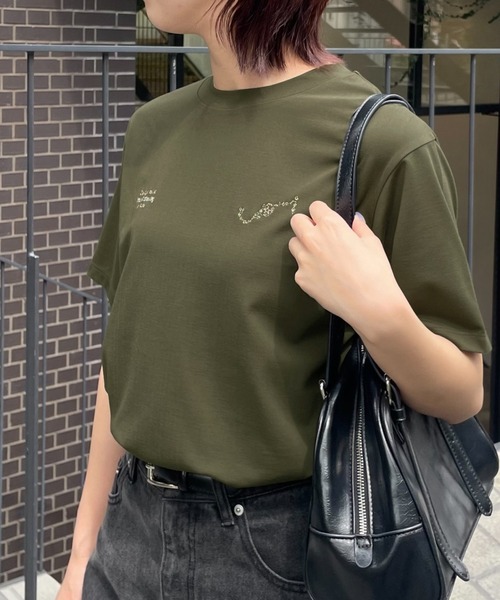 COLONY 2139(コロニートゥーワンスリーナイン)の「W刺繍星座Tシャツ(Tシャツ/カットソー・レディース・ホワイト/ブラック/カーキ・FREE)」の20枚目の写真