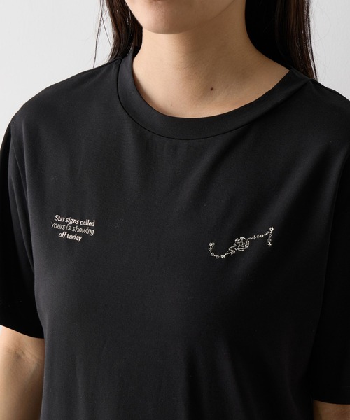 COLONY 2139(コロニートゥーワンスリーナイン)の「W刺繍星座Tシャツ(Tシャツ/カットソー・レディース・ホワイト/ブラック/カーキ・FREE)」の9枚目の写真