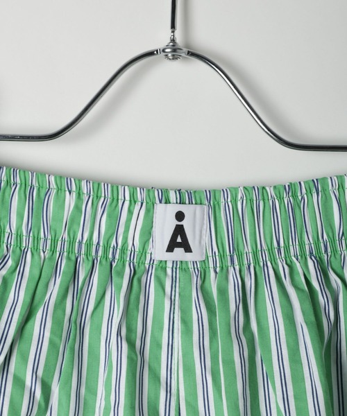 ALAND(エーランド)の「【UNISEX】ALAND/ストライプショートパンツ(その他パンツ・レディース・グリーン/ブルー・MEDIUM/LARGE)」の3枚目の写真