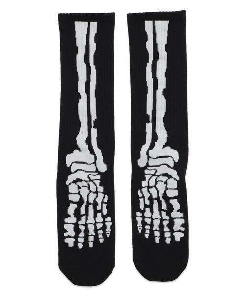 WEGO（ウィゴー）の「WEGO/ボーンデザインソックス（ソックス/靴下・メンズ・ブラック/ホワイト・25-27CM）」の14枚目の写真