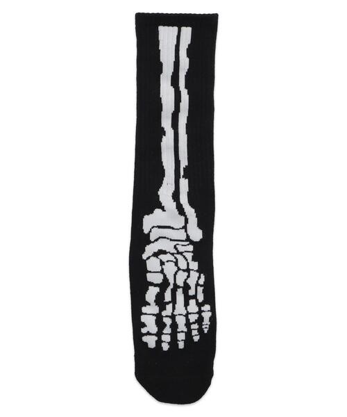 WEGO（ウィゴー）の「WEGO/ボーンデザインソックス（ソックス/靴下・メンズ・ブラック/ホワイト・25-27CM）」の12枚目の写真