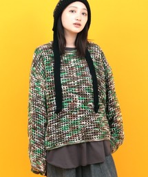 Orale! モヘアタッチメッシュニットプルオーバー