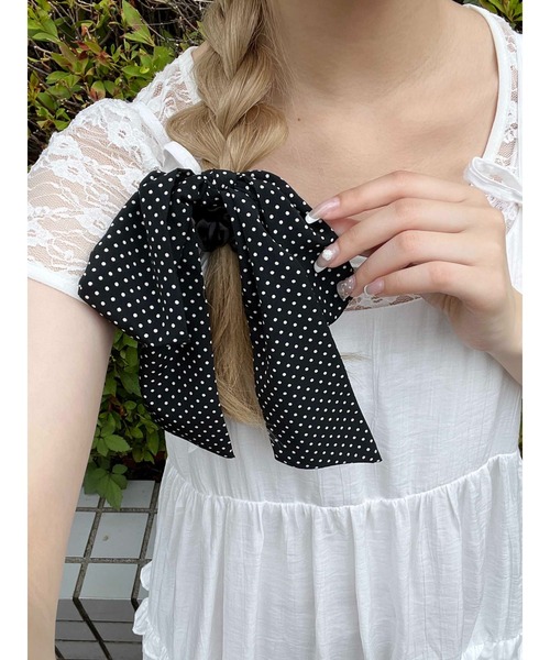 WC（ダブル シー）の「アソートリボンヘアゴム（ヘアゴム・レディース・ブラック/ブラウン・FREE）」の2枚目の写真