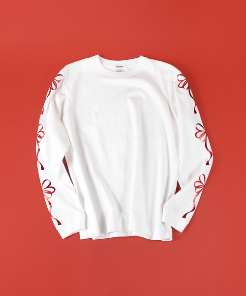 Casselini（キャセリーニ）の「Casselini(キャセリーニ)メタリックリボンロンT（Tシャツ/カットソー・レディース・ベージュ/ホワイト/ブラック・SMALL）」の16枚目の写真