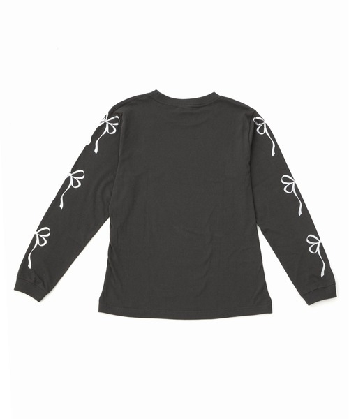 tシャツ Casselini(キャセリーニ)メタリックリボンロンT レディース Casselini(キャセリーニ)メタリックリボンロンT（Tシャツ