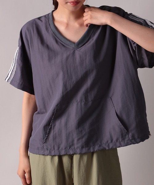 tシャツ リネンジャージー Vネックプルオーバー レディース Vネック プルオーバーシャツ LS-402 / LOLO | e-shop/E-SHOP