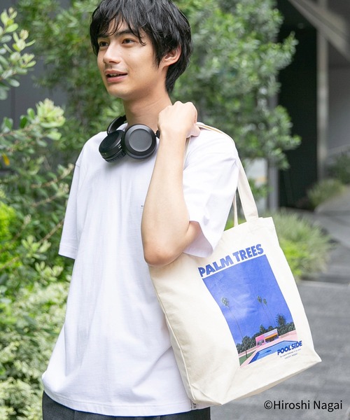 GLOBAL WORK(グローバルワーク)の「永井博コラボ/トートバッグ/587685(トートバッグ・メンズ・ホワイト系その他/ホワイト系その他3/ホワイト系その他2/ホワイト系その他4・ONE SIZE)」の4枚目の写真