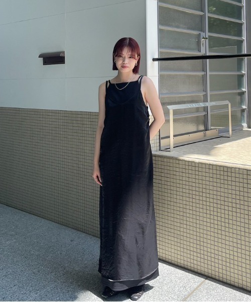AMERI レイヤードドレス 2WAY SHEER LAYERED CAMI DRESS(ワンピース)|Ameri(アメリ