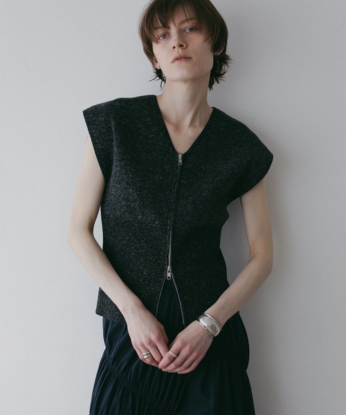 ZIP UP KNIT TOPS（その他トップス）｜MANOF（マノフ）のファッション
