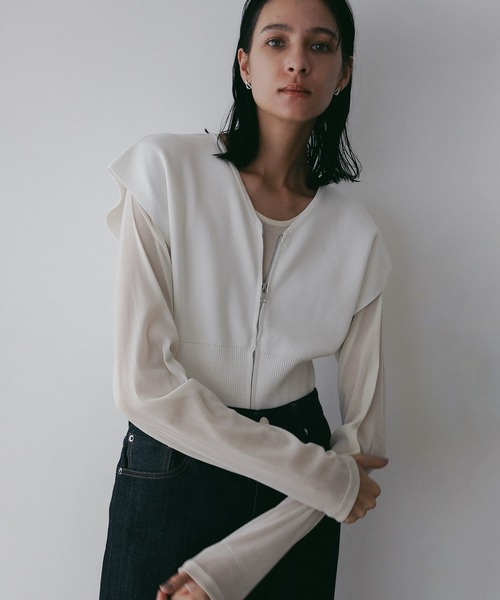 トップス MANOF Knit Tops ZIP UP KNIT TOPS（その他トップス）｜MANOF（マノフ）のファッション
