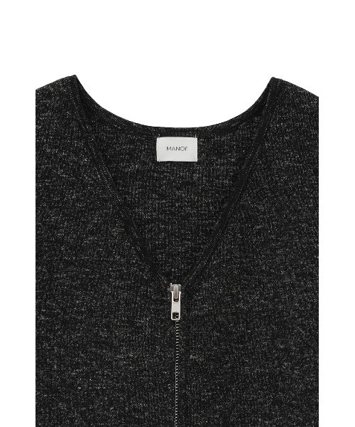 MANOF(マノフ)の「ZIP UP KNIT TOPS(その他トップス・レディース・サックスブルー/チャコールグレー/ホワイト・FREE)」の20枚目の写真